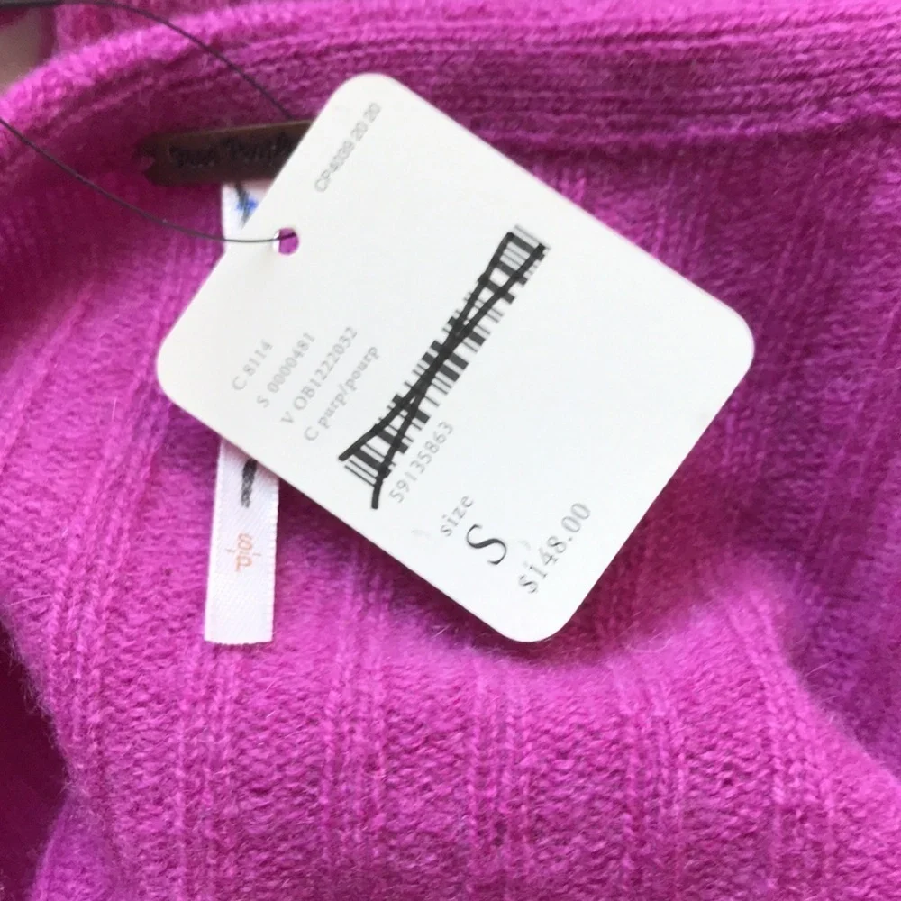 NWT Free People Elias Cashmere Sweater purple